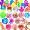 12 Pack 3.5" Easter Eggs Filled with Squishy Toys,12 Styles Stress Balls for Kids Boys Girls,Stress Relief Squeeze Fidget Toys for Easter Basket Essential Stuffers,Hunt Party Favors Gifts view 1