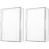BEAHING Card Deck Box, 2PCS Card Game Storage 4x2x1'' Transparent PP Card Deck Box with Secure Clasp Easy Open and Close Game Card Holder for Game Cards, Bank Cards, Card Storage Box view 1