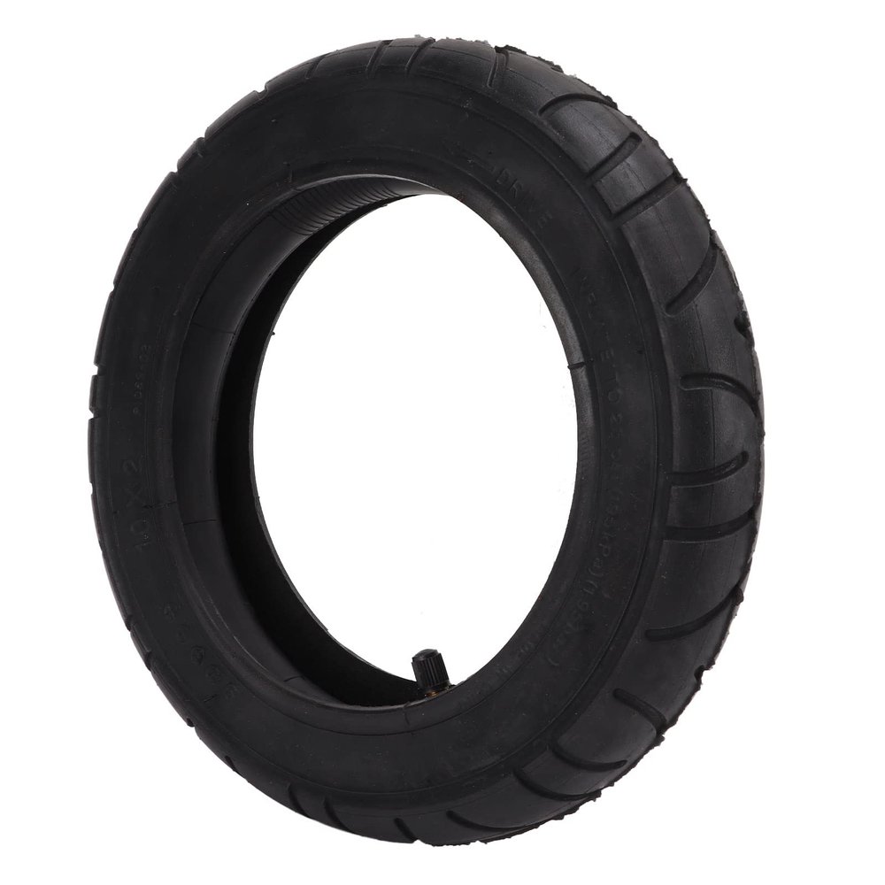 10x2.0 Rubber Tire and Inner Tube Set, Pneumatic Comfortable Riding Tire for Scooter Replace