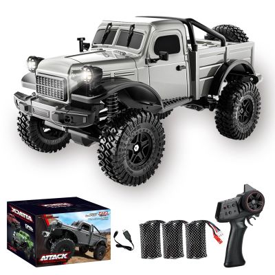 Authticar RC Crawler,1:18 Scale All Terrain Remote Control Car, 2.4 GHz 4WD Electric Rock Crawler with LED Lights, Toy Off-Road Vehicle for Teen s