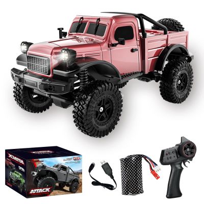 Authticar RC Crawler,1:18 Scale All Terrain Remote Control Car, 2.4 GHz 4WD Electric Rock Crawler with LED Lights, Toy Off-Road Vehicle for Teen s
