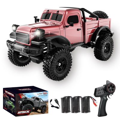 Authticar RC Crawler,1:18 Scale All Terrain Remote Control Car, 2.4 GHz 4WD Electric Rock Crawler with LED Lights, Toy Off-Road Vehicle for Teen s
