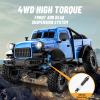 Authticar RC Crawler,1:18 Scale All Terrain Remote Control Car, 2.4 GHz 4WD Electric Rock Crawler with LED Lights, Toy Off-Road Vehicle for Teen s view 3