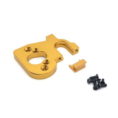 Blue/Red/Gold/Titanium/Purple 1/14 RC Car Adjustable Alloy Motor Mount Holder 1303 Parts for Wltoys 124019 144001 124018(Gold)
