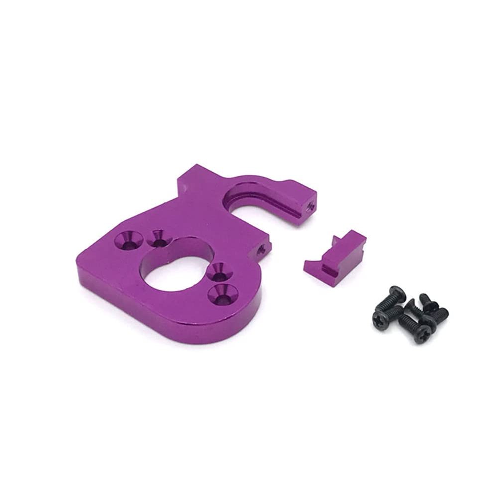Blue/Red/Gold/Titanium/Purple 1/14 RC Car Adjustable Alloy Motor Mount Holder 1303 Parts for Wltoys 124019 144001 124018(Purple)