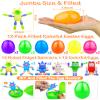 12 Pack 3.8'' Jumbo Filled Easter Eggs with Toys Transformable Animal Bunny Unicorn Fidget Spinners ,Easter Basket Stuffers Filler Essential Gifts for Kids Toddler Teens Stress Relief Party Favor Hunt view 2