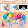 12 Pack 3.8'' Jumbo Filled Easter Eggs with Toys Transformable Animal Bunny Unicorn Fidget Spinners ,Easter Basket Stuffers Filler Essential Gifts for Kids Toddler Teens Stress Relief Party Favor Hunt view 3