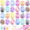 24 Pack Easter Sidewalk Chalk Easter Eggs Fillers Easter Basket Stuffers , Colorful Egg Chalk for Kids Toddler Gifts Party Favor Classroom Prize Supplies Hunt Chalkboard Outdoor Playground Drawing view 1