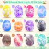 24 Pack Easter Sidewalk Chalk Easter Eggs Fillers Easter Basket Stuffers , Colorful Egg Chalk for Kids Toddler Gifts Party Favor Classroom Prize Supplies Hunt Chalkboard Outdoor Playground Drawing view 2