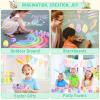 24 Pack Easter Sidewalk Chalk Easter Eggs Fillers Easter Basket Stuffers , Colorful Egg Chalk for Kids Toddler Gifts Party Favor Classroom Prize Supplies Hunt Chalkboard Outdoor Playground Drawing view 3