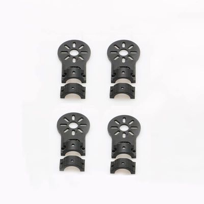 4PCS 12mm 16mm 18mm 25mm Carbon Tube Motor Seat Fixture Engine Mount Holder Support Bracket for RC Multi-axis UAV Drone Parts(16mm Black)