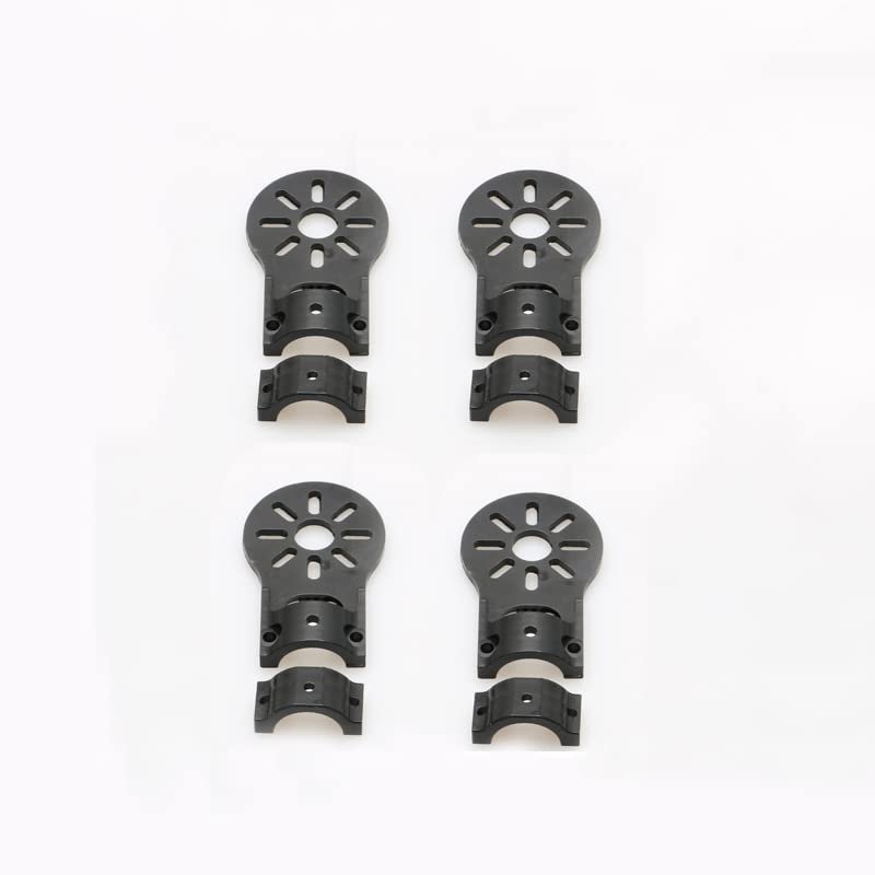 4PCS 12mm 16mm 18mm 25mm Carbon Tube Motor Seat Fixture Engine Mount Holder Support Bracket for RC Multi-axis UAV Drone Parts(16mm Black)