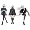 MABAIUDE 3pcs 2Byorha & 9Syorha & A2yorha Figure, 15cm Sitting Pose Anime Cake Topper Figure Statue, PVC Handmade Collectible Desktop Decoration view 1