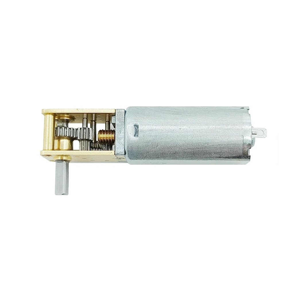 PADGZQGRZ for DC3V 6V 12V 1218-050 Mini 050 Gear Motor Single/Dual/Long Shaft 4RPM-381RPM Slow Speed High Torque WormAll Metal Gearbox Motor Replacement Parts(E 34RPM-136RPM_Long Shaft)