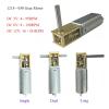 PADGZQGRZ for DC3V 6V 12V 1218-050 Mini 050 Gear Motor Single/Dual/Long Shaft 4RPM-381RPM Slow Speed High Torque WormAll Metal Gearbox Motor Replacement Parts(E 34RPM-136RPM_Long Shaft) view 2