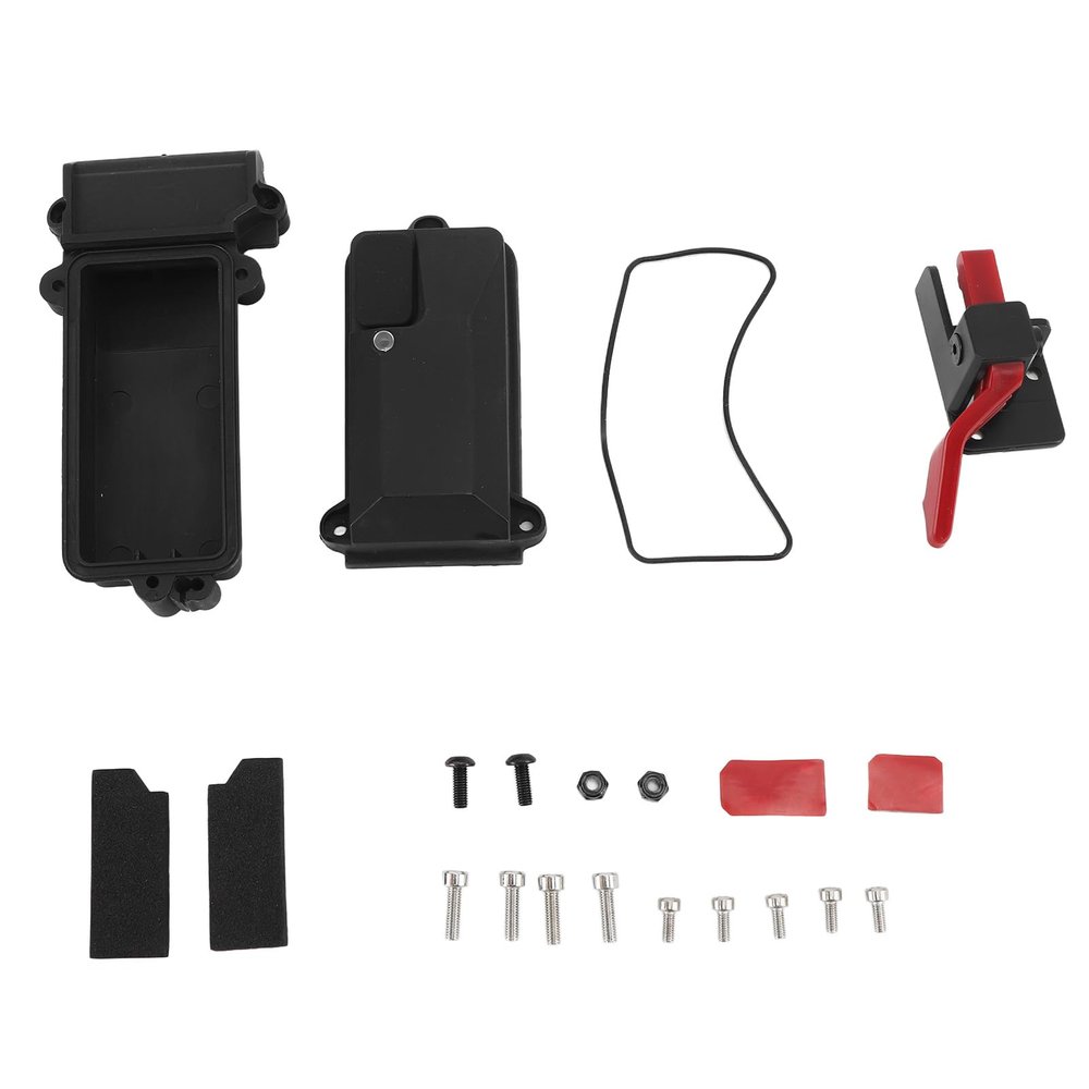 equlup RC Receiver Box Kit, RC Receiver Box Waterproof Receiver Radio Box ESC Protection Replacement RC Receiver Box Protector Case for RC Remote Car