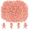 100 PCS Mini Plastic Babies, 1 Inch Mardi Gras King Cake Babies for Baby Shower Games My Water Broke, Tiny Plastic Babies Bulk for Ice Cube Game Mardi Gras Party Favors Baby Shower Decorations view 1