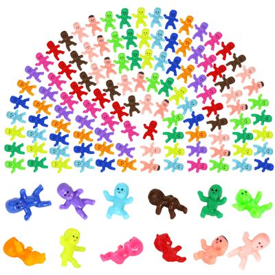 120 PCS Mini Plastic Babies, 12 Colors Tiny Plastic Baby Small King Cake Babies Bulk for Baby Shower Games, 1 Inch Mardi gras Baby for King Cake Ice Cube My Water Broke Baby Shower Decorations