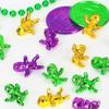 100 PCS Mardi Gras King Cake Babies, 1 Inch Metallic King Cake Baby Bulk, Purple Green Gold Plastic Babies for Mardi Gras Baby Shower Ice Cube Game, Small Plastic Party Decorations view 4