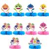 10 Pcs Shark Table Centerpiece,Honeycomb Centerpieces Table Toppers for Shark Birthday Party. view 1