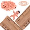 120 PCS Plastic Babies for Games, 1 Inch Bulk Mini Babies Tiny Babies for King Cake Babies Ice Cube Game, Small Plastic Babies for My Water Broke Baby Shower Decorations view 2