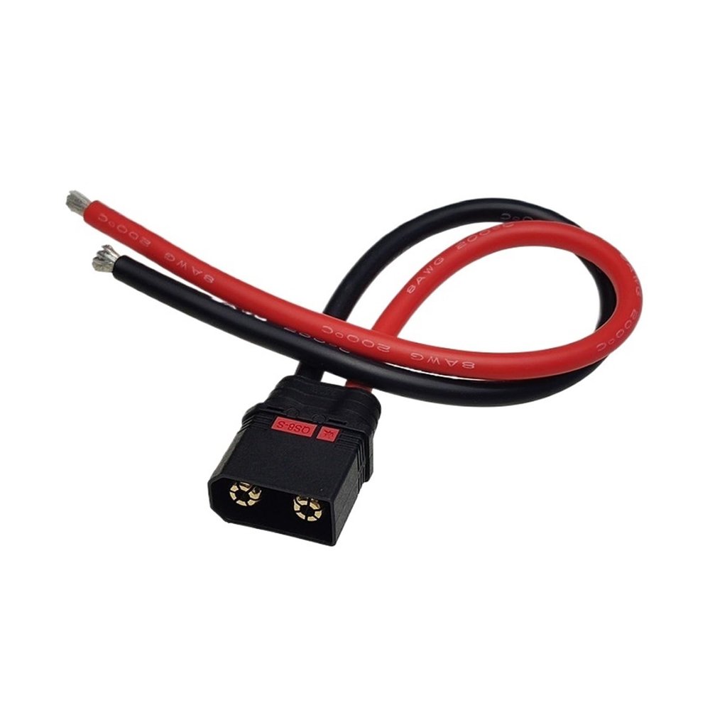 HFHYDZSW QS8-S Spark Connector 8AWG Silicone Wire Connecting Adapter Male Female Plug Compatible with The DIY RC Drone Lipo(1pc QS8 Male 30cm)