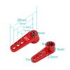 1pcs/10pcs 28.5mm 25T Metal Servo Arm Servo Horn For 1/10 RC Crawler Car Boat Axial Parts(1pcs Red) view 3