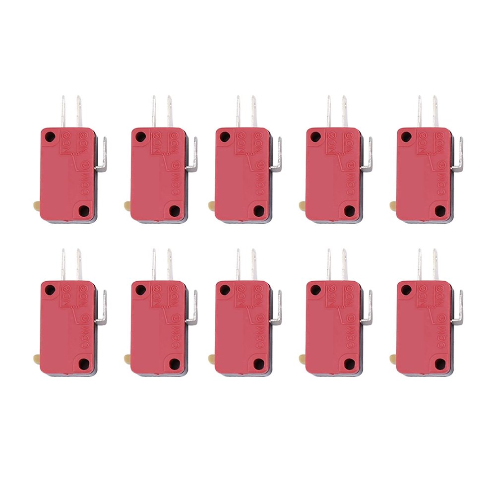 10Pcs Red 3Pins Gaming Switch Replacement Button Kit for Games