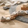 Wooden Train Set with Locomotive, Cargo Cars, and Figurines view 3