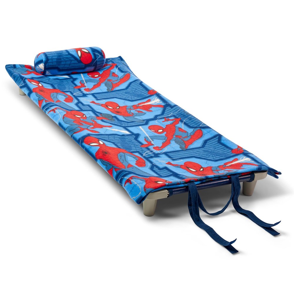 Northwest Rollee Pollee Nap Sac Roll-Up Toddler Blanket with Attached Pillow Soft Fleece Preschool Nap Mat for Daycare or Travel Machine Washable Spiderman