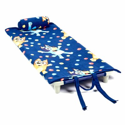 Northwest Rollee Pollee Nap Sac Roll-Up Toddler Blanket with Attached Pillow Soft Fleece Preschool Nap Mat for Daycare or Travel Machine Washable Bluey