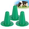3pcs Plastic Calf Feeding Bottle Nipple, Safe Cattle Milk Feeding Accessory, Cow Fake Nipple for Milking Machine, Prevent Cross, Food Grade Material, Green view 2