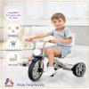 KRIDDO Kids Tricycles Age 2 Years to 5 Years, 12 Inch Puncture Free Rubber Wheel w Front Light, Kids Trike for 2.5 to 5 Year Old, Gift Toddler Tricycles for 2-5 Year Olds, Trikes for Toddlers, Grey view 2