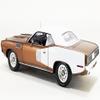 1971 Barracuda Tahitian Walnut Metallic and White with White Vinyl Top Limited Edition to 258 Pieces Worldwide 1/18 Diecast Model Car by Acme A1806134VT view 2