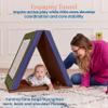 ECR4Kids SoftZone Folding Floor Mirror, Sensory Toy, Earthtone view 4