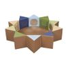 ECR4Kids SoftZone Wall of Mirrors Activity Center and Play Mat, Sensory Toy, Earthtone, 3-Piece view 1