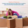 ECR4Kids SoftZone Wall of Mirrors Activity Center and Play Mat, Sensory Toy, Earthtone, 3-Piece view 4