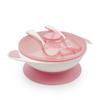 Primo Passi Baby Suction Bowl with Lid, Fork & Spoon Set  BPA-Free Toddler Self Feeding Bowl, Strong Suction Base, Dishwasher & Microwave Safe (Light Pink) view 2