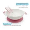 Primo Passi Baby Suction Bowl with Lid, Fork & Spoon Set  BPA-Free Toddler Self Feeding Bowl, Strong Suction Base, Dishwasher & Microwave Safe (Light Pink) view 4