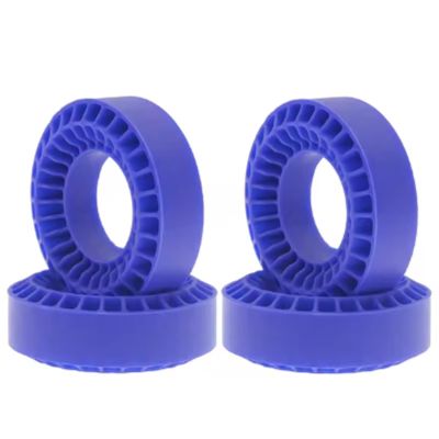 RC Car Repair Kit for TRX4M for SCX24 for FCX24 AX24 1/18 1/24 RC Car Crawler 4pcs 1.0" Wheel Tires Silicone Rubber Insert Foam 55x20mm Upgrade Parts(Blue)