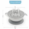 Primo Passi Baby Suction Bowl with Lid, Fork & Spoon Set  BPA-Free Toddler Self Feeding Bowl, Strong Suction Base, Dishwasher & Microwave Safe (Grey) view 4