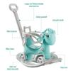 Leavader Rocking Horse for Toddlers, Multifunctional 4 in 1 Design Kids Rocking Horse, Toddler Ride on Toys, Balance Bike, Push Cart with Detachable Board, Ideal Gift for Children (Bule - XL) view 4