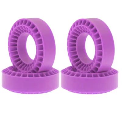 RC Car Repair Kit for TRX4M for SCX24 for FCX24 AX24 1/18 1/24 RC Car Crawler 4pcs 1.0" Wheel Tires Silicone Rubber Insert Foam 55x20mm Upgrade Parts(Purple)