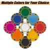 comfortez Poker Chips Custom 100-1000 PCS Customized Poker Chips with Logo, Image & Text Personalized Plastic Colorful Poker Chips UV Printed Customizable Poker Chips Gifts (Rose red, 37MM) view 3