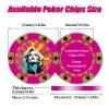 comfortez Poker Chips Custom 100-1000 PCS Customized Poker Chips with Logo, Image & Text Personalized Plastic Colorful Poker Chips UV Printed Customizable Poker Chips Gifts (Rose red, 37MM) view 4