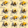 72 Pcs Construction Party Favors Engineering Trucks Small Digger Truck Toys Christmas Gifts Pull Back Vehicles Mini Excavator Toy Car Set for Kids Birthday Boys Girls Stocking Stuffers (Full Set) view 2