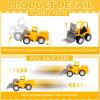 72 Pcs Construction Party Favors Engineering Trucks Small Digger Truck Toys Christmas Gifts Pull Back Vehicles Mini Excavator Toy Car Set for Kids Birthday Boys Girls Stocking Stuffers (Full Set) view 4