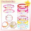 96PCS Friendship Bracelets Bulk for Women, Stackable Colorful Clay Beaded Bracelet with Heart Charms, Preppy Y2K Galentines Day Bracelets Surfer Heishi Bracelet Rainbow Matching Gifts & Party Favors view 2