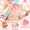 96PCS Friendship Bracelets Bulk for Women, Stackable Colorful Clay Beaded Bracelet with Heart Charms, Preppy Y2K Galentines Day Bracelets Surfer Heishi Bracelet Rainbow Matching Gifts & Party Favors view 3
