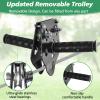 X XBEN Zip line Kit for Kids and Adults Outdoor: Up to 500Lbs - 200FT Quick Tighten Zipline for Backyard with Removable Trolley Swing Seat Spring Brake Ratchet Strap view 2